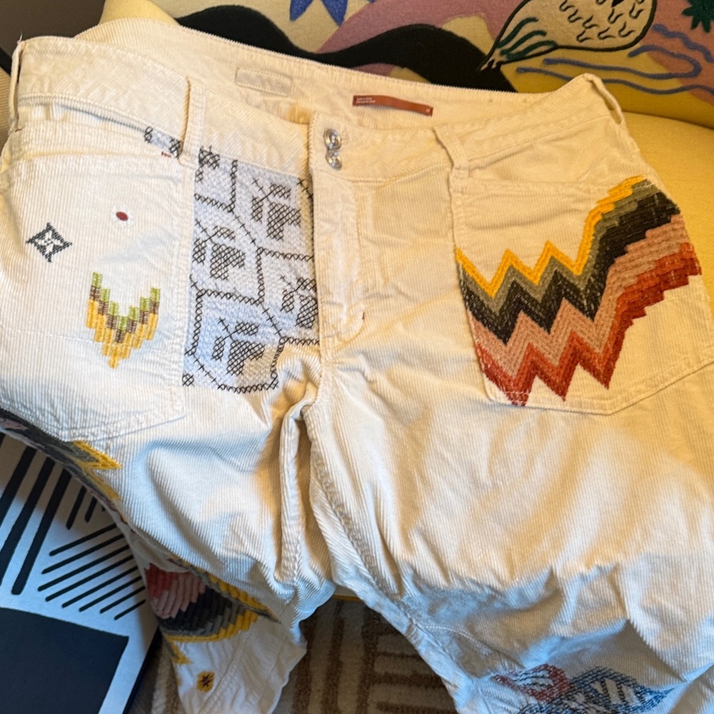 Pilcro Multicolor Patterned Straight Leg Jeans - image 4